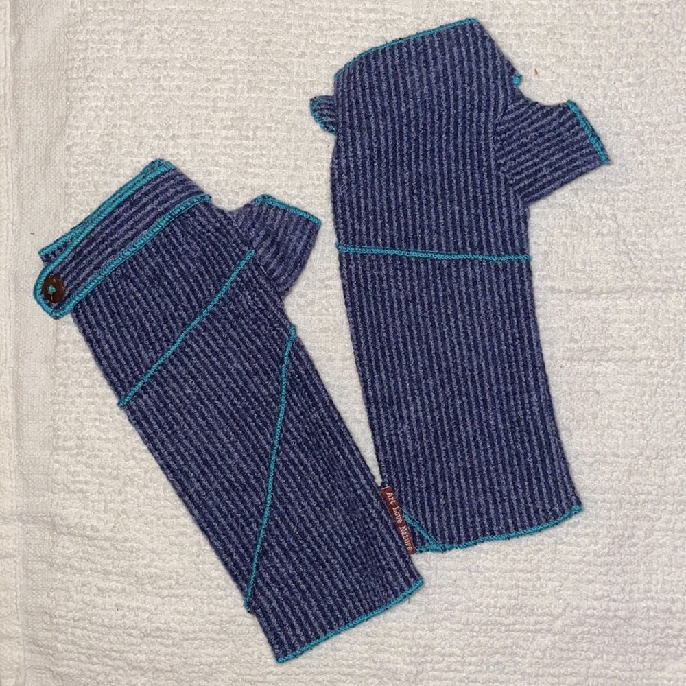 Art Love Nature - Fingerless gloves; Blue